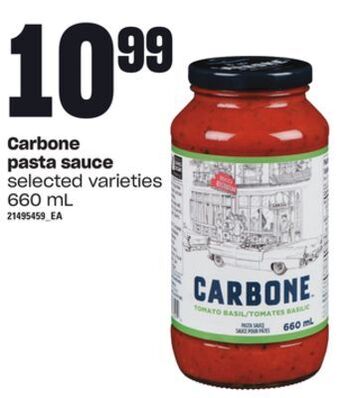 Loblaws Carbone pasta sauce, 660 ml offer