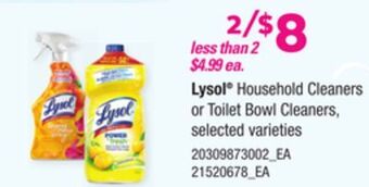 Loblaws Lysol household cleaners or toilet bowl cleaners offer