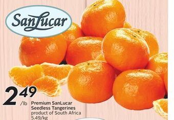 Sobeys Premium seedless tangerines offer