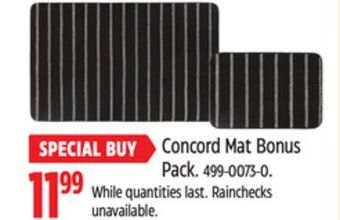 Canadian Tire Concord mat bonus pack offer