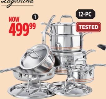 Canadian Tire Lagostina 5-ply copper-clad stainless steel cookset offer
