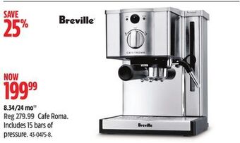 Canadian Tire Breville cafe roma offer