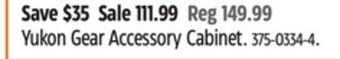 Canadian Tire Yukon gear accessory cabinet offer