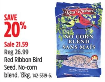 Canadian Tire Red ribbon bird seed offer