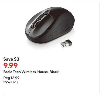 Staples Basic tech wireless mouse, black offer