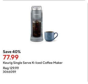 Staples Keurig single serve k-iced coffee maker offer