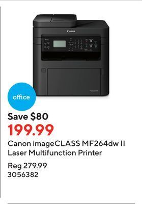 Staples Canon imageclass mf264dw ii laser multifunction printer offer