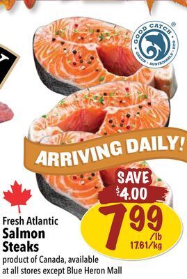 Farm Boy Fresh atlantic salmon steaks offer