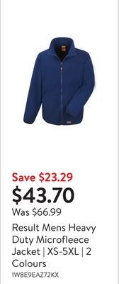 Walmart Result mens heavy duty microfleece jacket | xs-5xl | 2 colours offer
