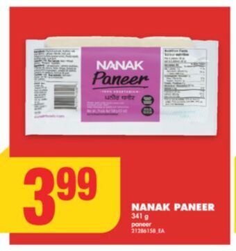 No Frills Nanak paneer, 341 g offer