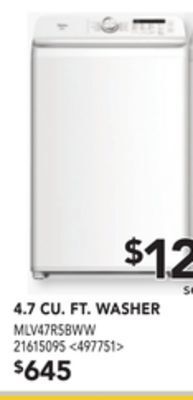 RONA Midea 4.7 cu. ft. washer offer