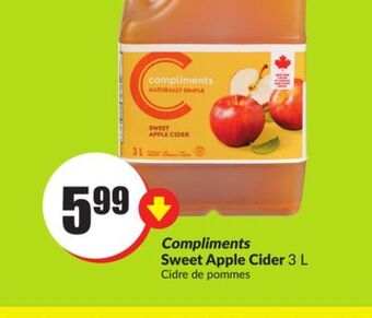 FreshCo Compliments sweet apple cider 3 l offer