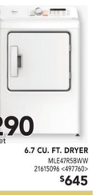 RONA Midea 6.7 cu. ft. dryer offer