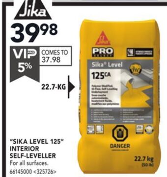 RONA Sika level 125 interior self-leveller offer