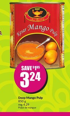 FreshCo Deep mango pulp 850 g offer
