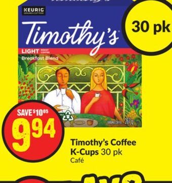 FreshCo Timothy's coffee k-cups 30 pk offer