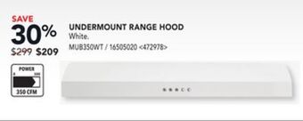 RONA Mistral undermount range hood offer