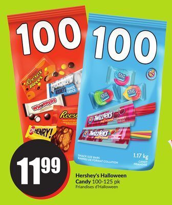 FreshCo Hershey's halloween candy 100-125 pk offer