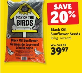 Home Hardware Black oil sunflower seeds offer