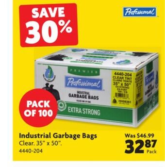 Home Hardware Industrial garbage bags offer
