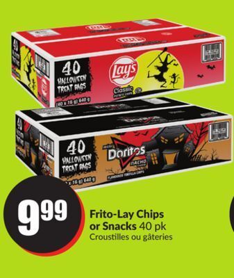 FreshCo Frito-lay chips or snacks 40 pk offer