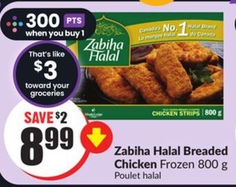 FreshCo Zabiha halal breaded chicken frozen 800 g offer