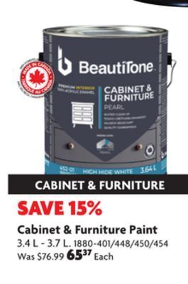 Home Hardware Cabinet & furniture paint offer