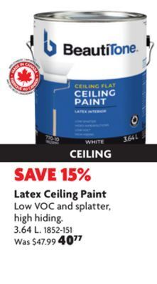 Home Hardware Latex ceiling paint offer