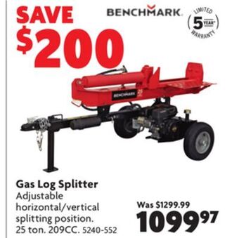 Home Hardware Gas log splitter offer
