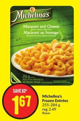 FreshCo Michelina's frozen entrees 255-284 g offer