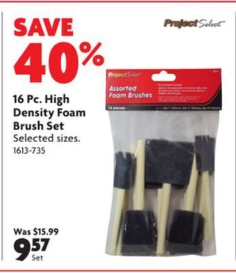 Home Hardware 16 pc. high density foam brush set offer