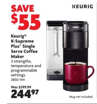 Home Hardware K-supreme plus single serve coffee maker offer