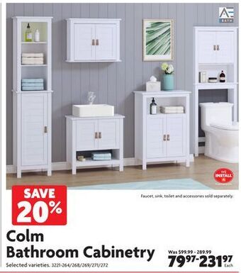 Home Hardware Colm bathroom cabinetry offer