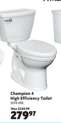 Home Hardware Champion 4 high efficiency toilet offer