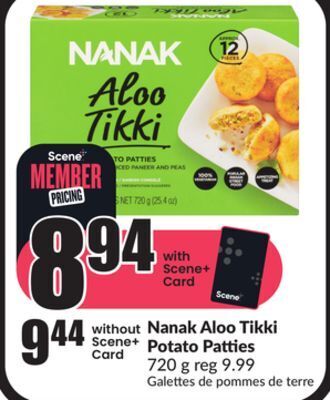 Chalo FreshCo Nanak aloo tikki potato patties 720 g offer
