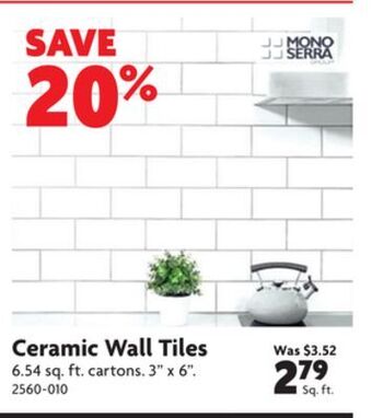 Home Hardware Ceramic wall tiles offer