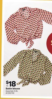 Giant Tiger Lily morgan satin blouse offer