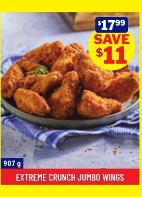 M & M Food Market Extreme crunch jumbo wings offer