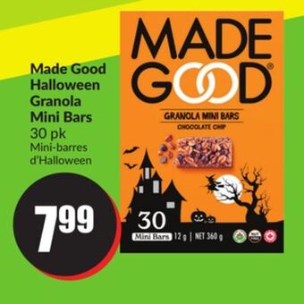 Chalo FreshCo Made good halloween granola mini bars 30 pk offer