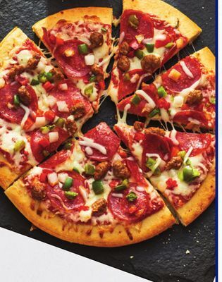 M & M Food Market Deluxe pizza offer
