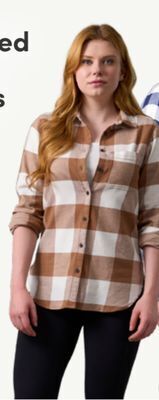 Mark's Windriver women's semi-fit long sleeve button up soft brushed stretch flannel shirt offer
