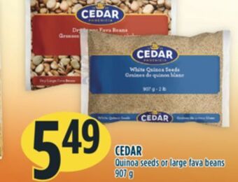 Marché Adonis Cedar quinoa seeds or large fava beans offer