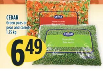 Marché Adonis Cedar green peas or peas and carrots offer