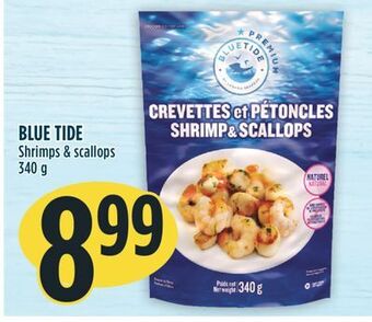 Marché Adonis Blue tide shrimp & scallops offer