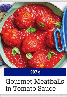 M & M Food Market Gourmet meatballs in tomato sauce offer