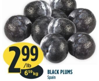 Marché Adonis Black plums offer