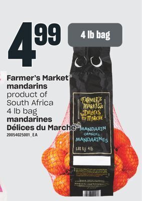 Valu-mart Mandarines délices du marché, 4 lb bag offer