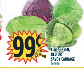 Marché Adonis Flat, green, red or savoy cabbage offer