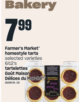 Valu-mart Tartelettes goût maison délices du marché, 6/12's offer
