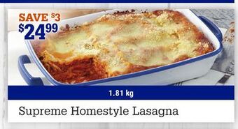 M & M Food Market Supreme homestyle lasagna offer